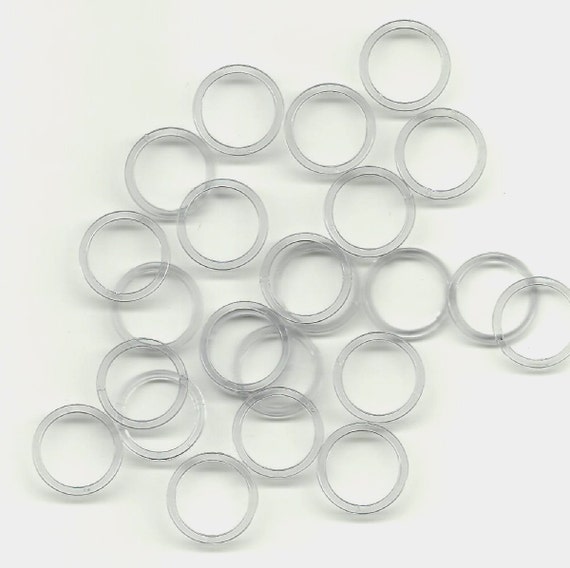 50 PIECES 3/4 CLEAR Plastic O Ring