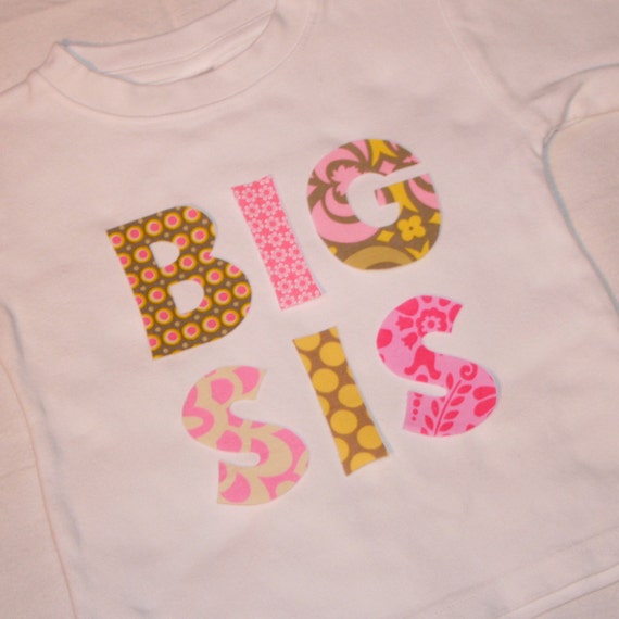 big sister applique shirt