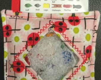 I Spy Bag - Mini with SEWN Word List and Detachable PICTURE LIST- Ladybug Friends