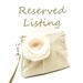 Bridesmaid Clutch Zippered Wristlet with Fabric Flower Brooch in Natural Beige Reserved for Kim