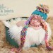 NEWBORN Photography Prop - Baby Knit Aviator Hat - Earflap