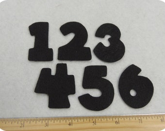 2" Felt numbers color your choice 2 sets of 0-9 DAZE font