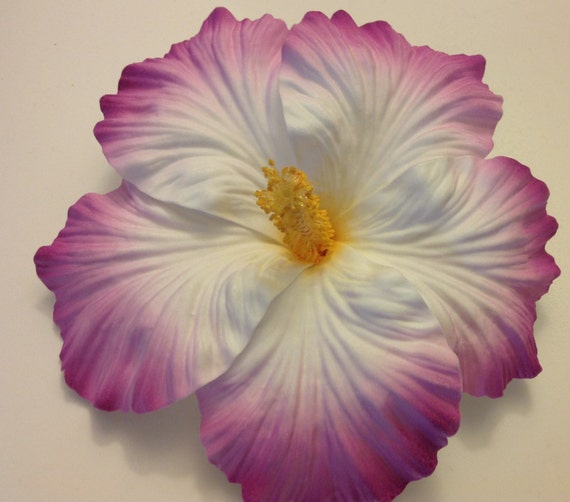 Hibiscus Hair clip White Hibsicus Flower Flower White