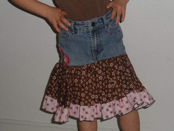 kids jean skirt size 5