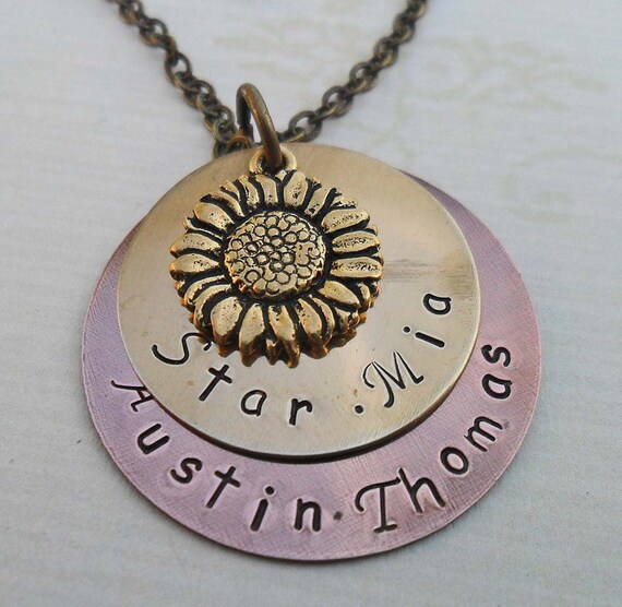 You are My Sunshine Sunflower Necklace Sunflower Necklace