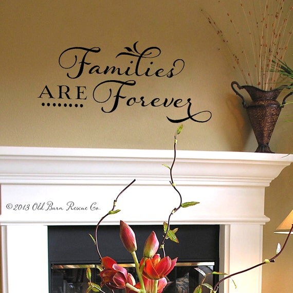 Items similar to Families are Forever vinyl wall decal on Etsy