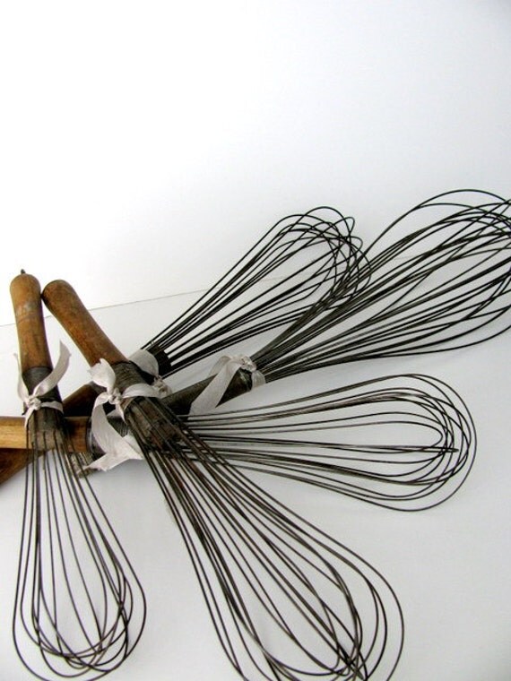 Vintage French Patisserie Wire Whisks