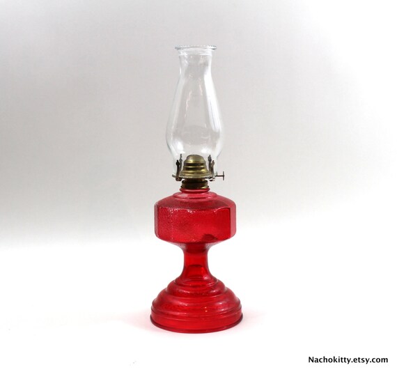 Red Oil Lamp Vintage Alternative Lighting Farmhouse Decor