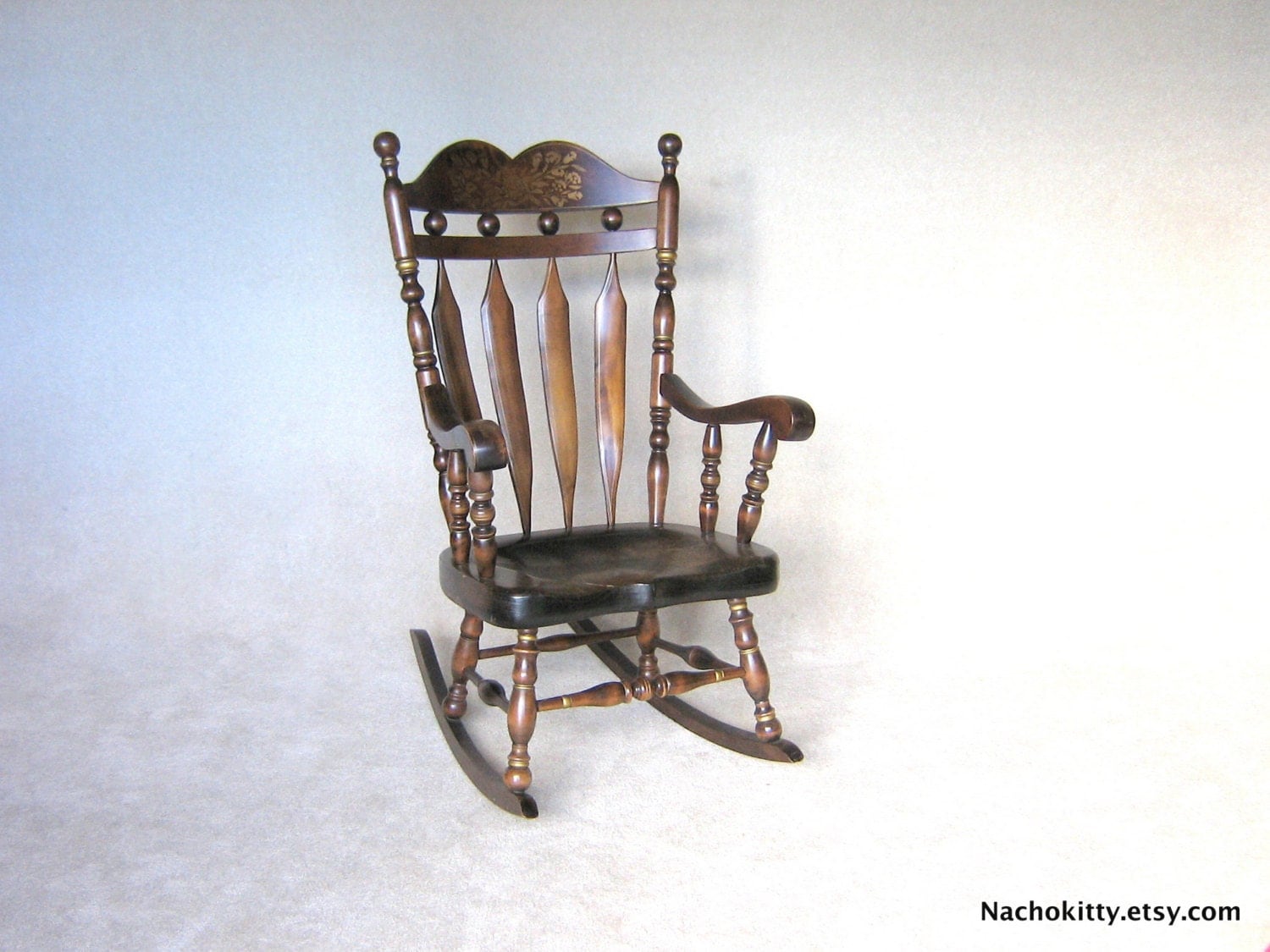 1950s Baby Nursery Rocking Chair Colonial Style by BarnOwlGoods