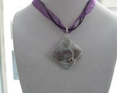 Lavenderstone ribbon necklace