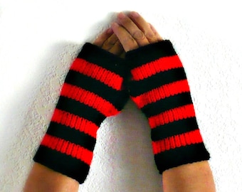 Knit Fingerless Mittens Red Gloves Winter Accessories Cozy Gloves Warm Gloves Womens Gloves Winter Fashion Fall Armwarmers