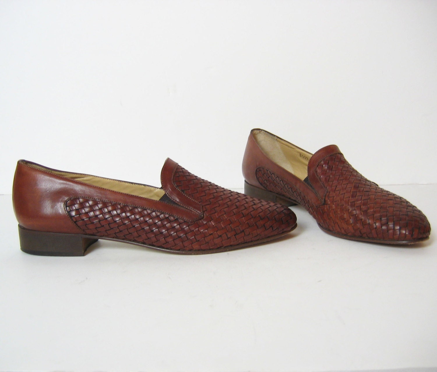 ITALIAN WOVEN LEATHER loafers 9 10 by TheLovedOne on Etsy