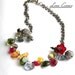 Necklace with Colorful Briolette Agates Silver Chain