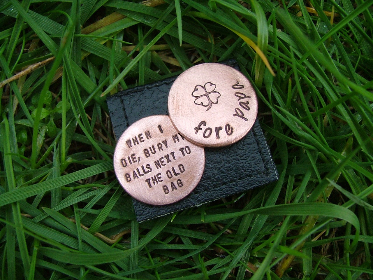 MyBella Custom Golf Ball Markers Set of Two Aluminum and/or