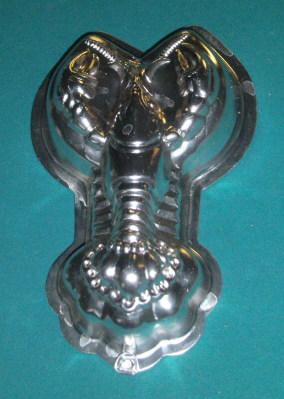 Vintage Lobster Jello Mold 1960s Aluminum Lobster Jello