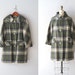 1960s coat / wool plaid 60s coat / Wellesley coat