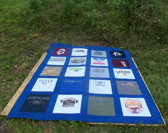 Full Size Tshirt Quilt Custom made with 20 Tshirts