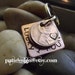 Lucky Us Copper Keychain with two lucky pennies The squared version