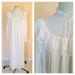 Vintage Maxi White High Collar Nightgown. Lingerie Dress. Long Sleeve. Size Small. Victorian. Nylon. 1970s. Lace. Romantic. Feminine.