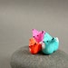 Little Fox Family - Hand Sculpted Miniature Polymer Clay Animal