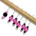 Snag Free Stitch Markers Set, Knitting, Pink, Black, Beaded, DIY Knitting, Gift for Knitter, Direct Checkout