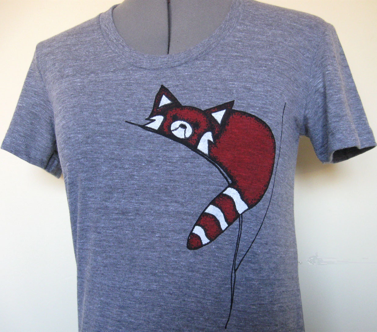 Red Panda T Shirt for Women sizes Small through Xlarge