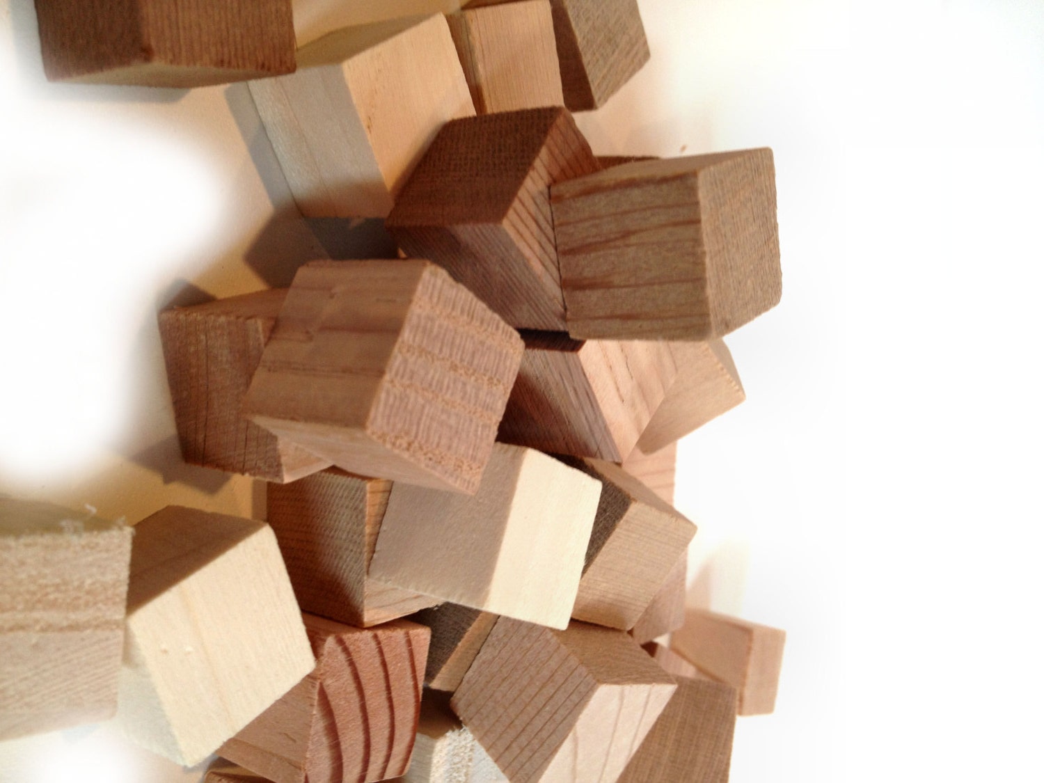 Square Wood Blocks 154 Pieces Wood Supplies by HowellsProducts
