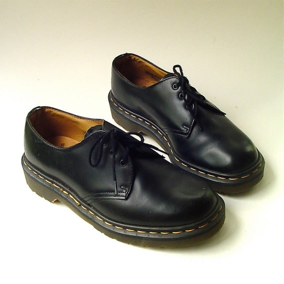 vintage Doc Martens Black Leather Oxford Shoes by SkinnyandBernie