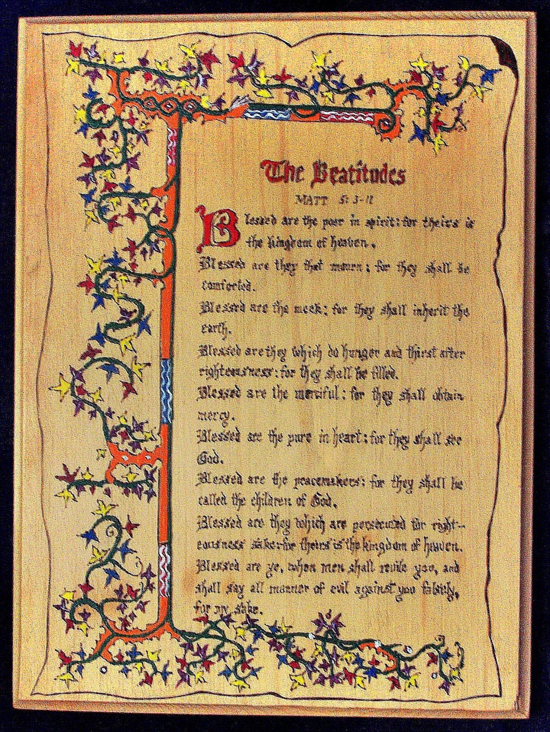 The Beatitudes by rusticwoodplaques on Etsy