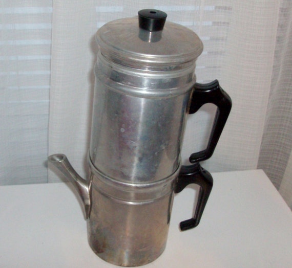 5 Piece Aluminum Flip Dripolator Coffee Pot by Ilsa of Italy