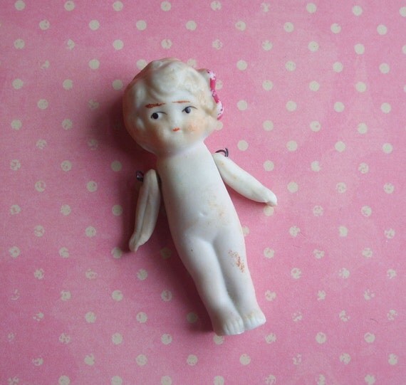 Vintage Bisque Doll Jointed Arms Japan