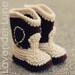 PDF CROCHET PATTERN, The Western - Cowboy Baby Booties, Baby Booties