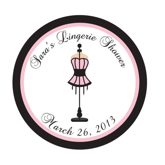 Lingerie Shower, Stickers, Personalized Stickers, Wedding, Bridal Shower, Favor, Thank You, SimplySweetness Sticker Labels Set of 24 Il_570xn