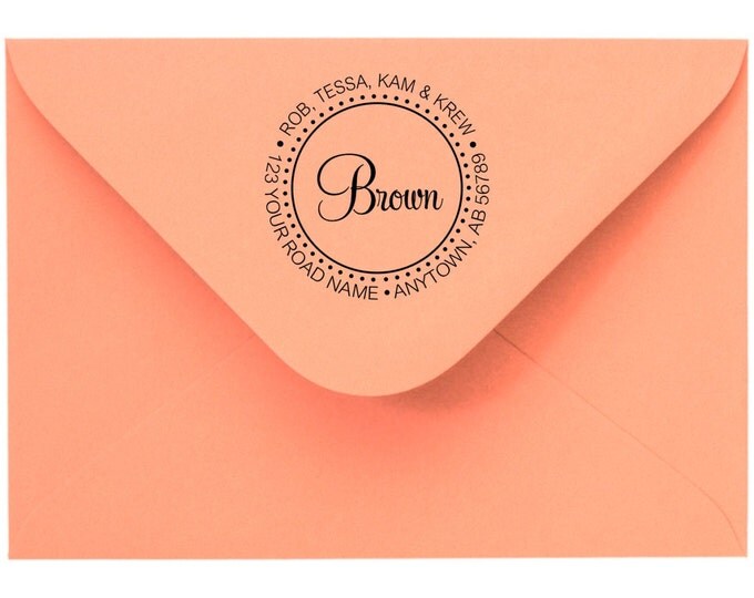 Personalized Custom Made Return Address and Name Rubber Stamps R103