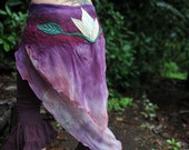 Nuno Felted Silk Chiffon Lily Flower Leaf Fairy Pixie Belt Skirt OOAK
