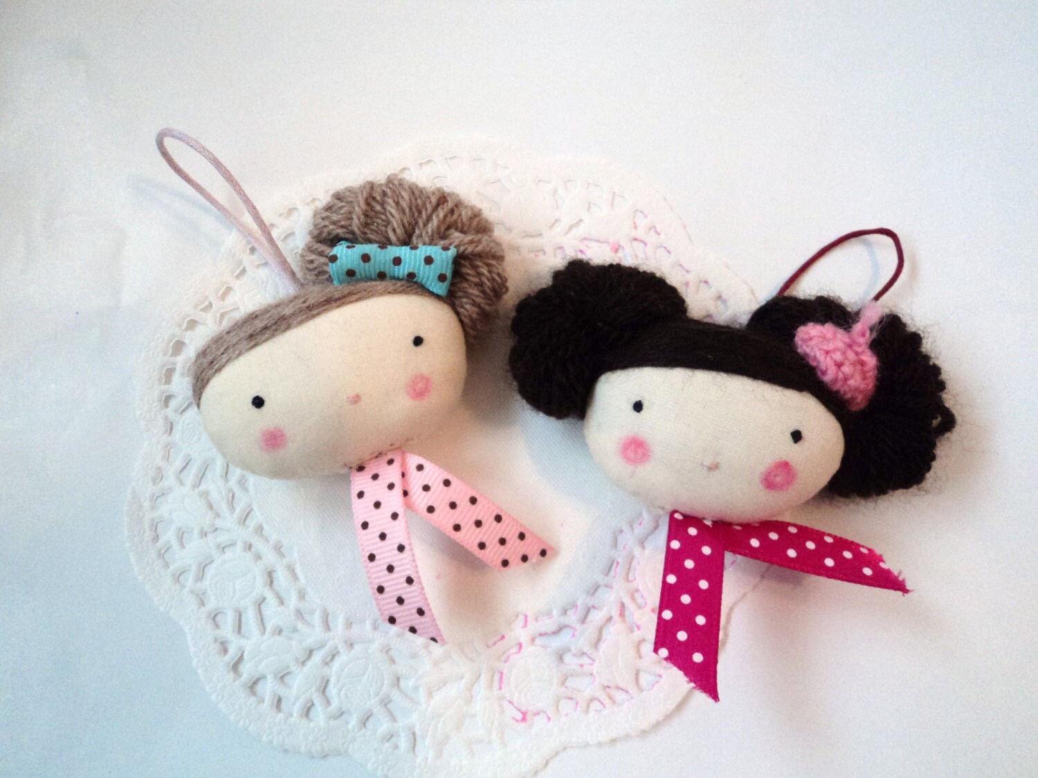 doll hanger set of 2 little doll hanging by lassandaliasdeana