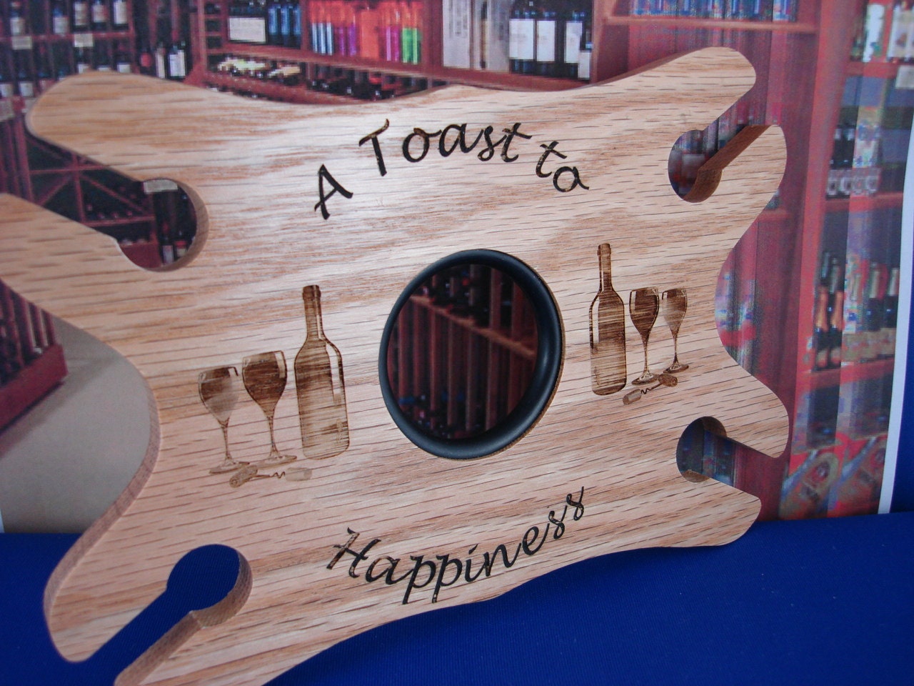 Wine Wine Bottle Wine Bottle Toppers Four Glass Holder