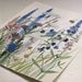 Garden Nature Art Watercolor Painting Botanical Wildflowers by Laurie Rohner.