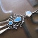 Belly Button Jewelry- Victorian Turquoise Opal Chandelier Ring Bar Setting Tribal Charm Dangle Navel Piercing Barbell
