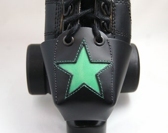 Leather Toe Guards with Green Stars