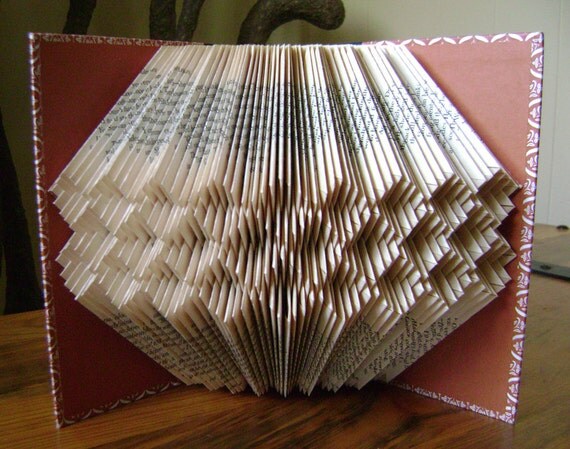 Folded book art upcycled book art folded book