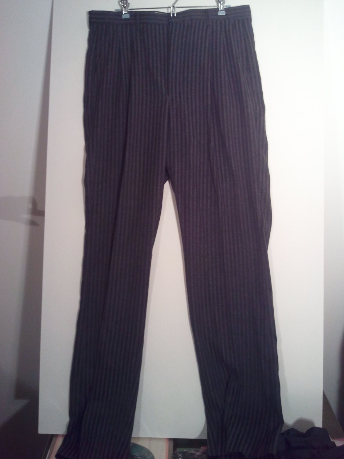 pinstripe black jeans