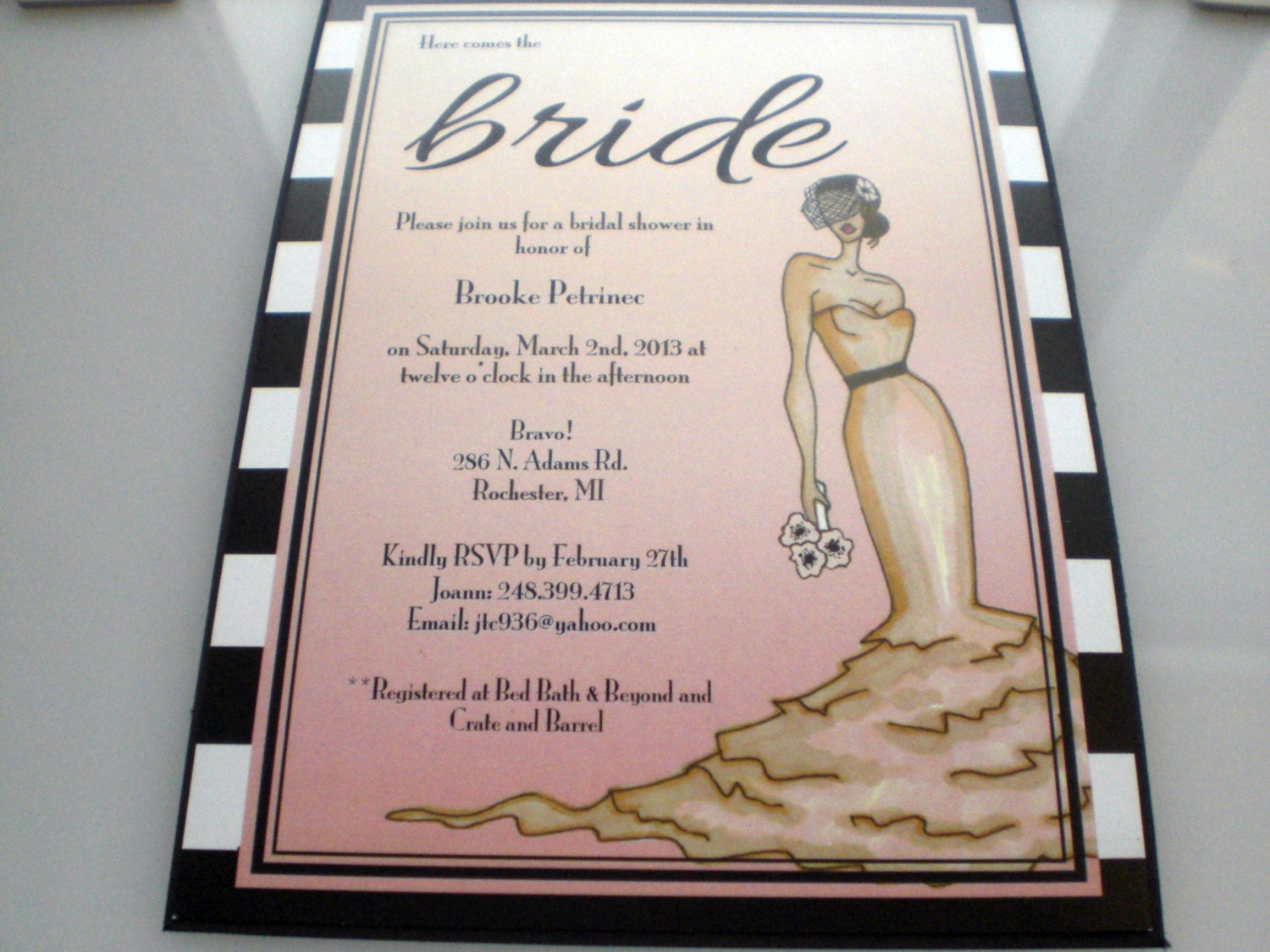 Hollywood Bridal Shower Invitations 8