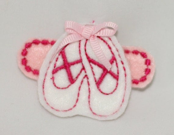 Ballet Slippers Hair Clip Alligator Clip Felt Clip