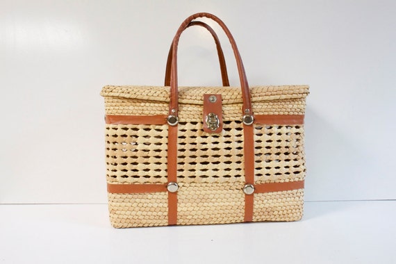 vintage woven purse