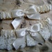 Ivory Satin Ivory Lace Wedding Garter Bridal Toss Set