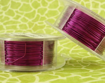 Dark Amethyst Colored Wire - Non Tarnish Enameled Coated Copper - 100% Guarantee -18, 20, 22, 24, 26, 28, 30, 32, 34 gauge