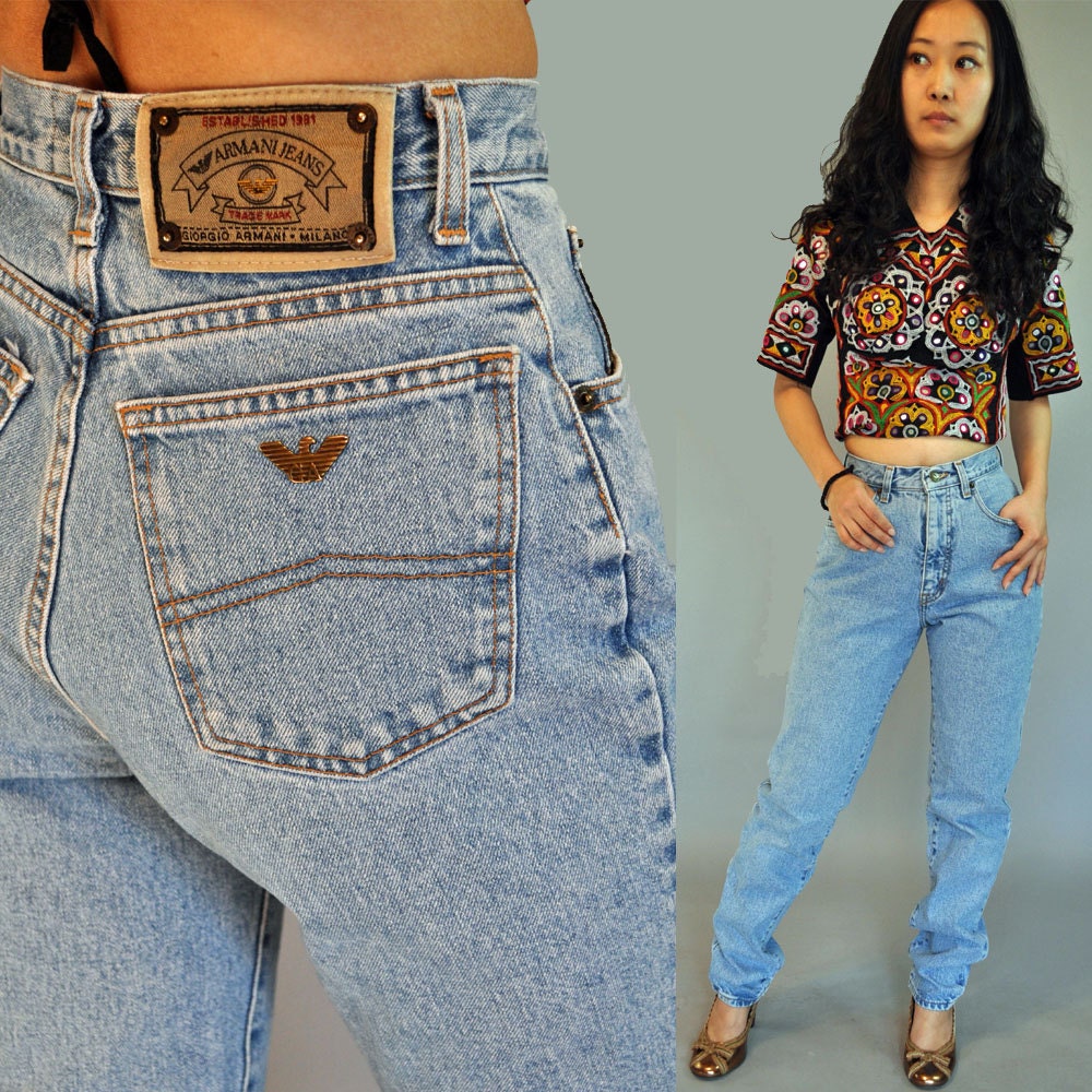 high waisted denim jeans vintage