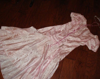 20's flapper pink dress beads Gatsby theater Halloween COSTUME womens 5/6 theater look Downton abby