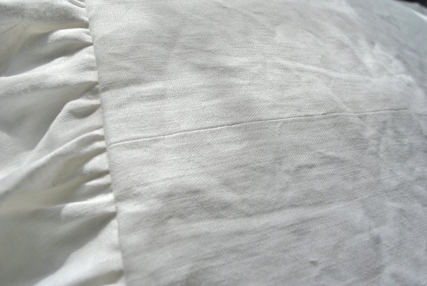 Linen Ruffled Coverlet